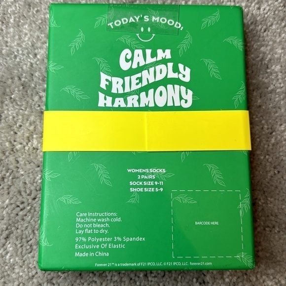 New in Package Bundle of 2 Packs - 4 Pairs Forever 21 Today's Mood Socks Sz 9-11 - Picture 4 of 7